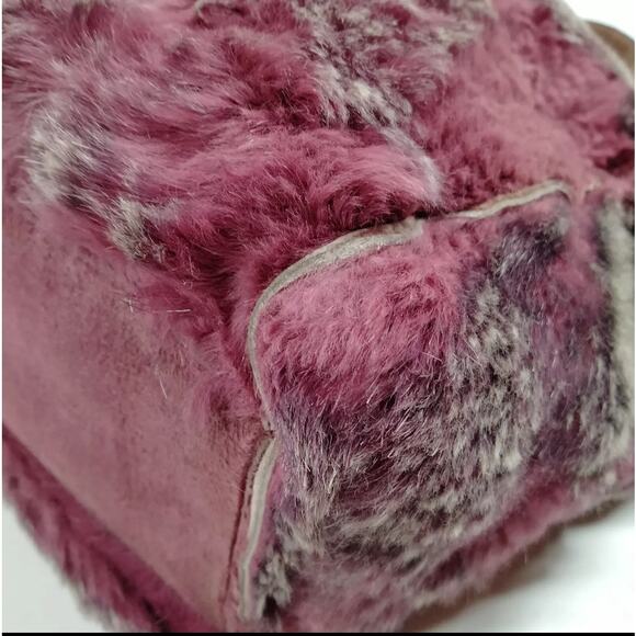 Chanel Hand Bag CC Bordeaux Rabbit Fur - Picture 5 of 9